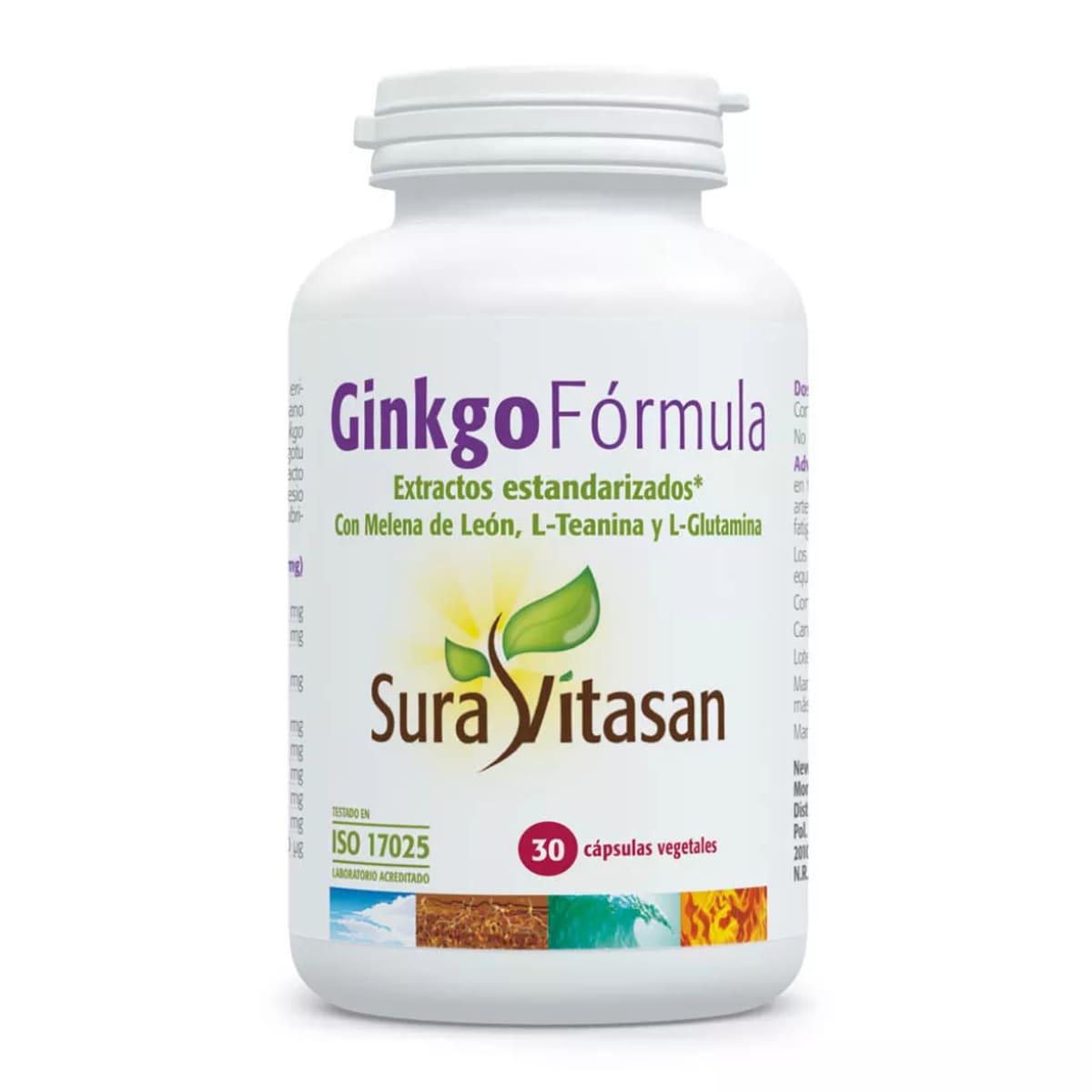 Envase de Ginkgo Formula 30 cápsulas, Suravitasan