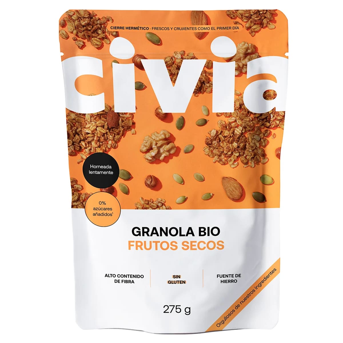 Envase de Granola BIO Frutos Secos, Civia