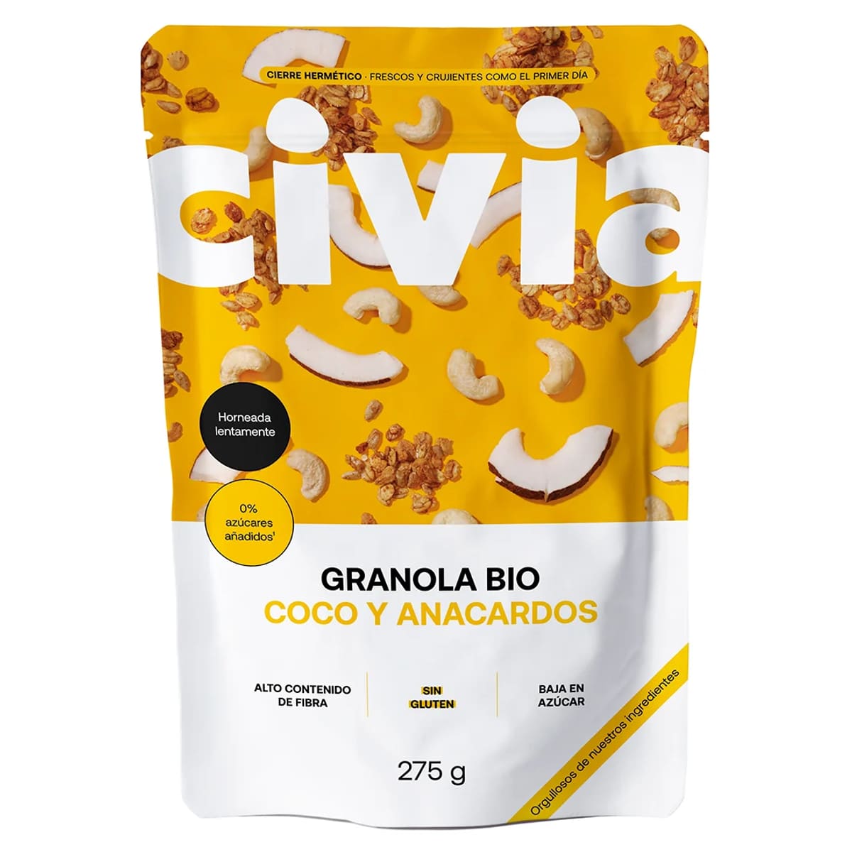 Envase de Granola Coco y Anacardos, Civia