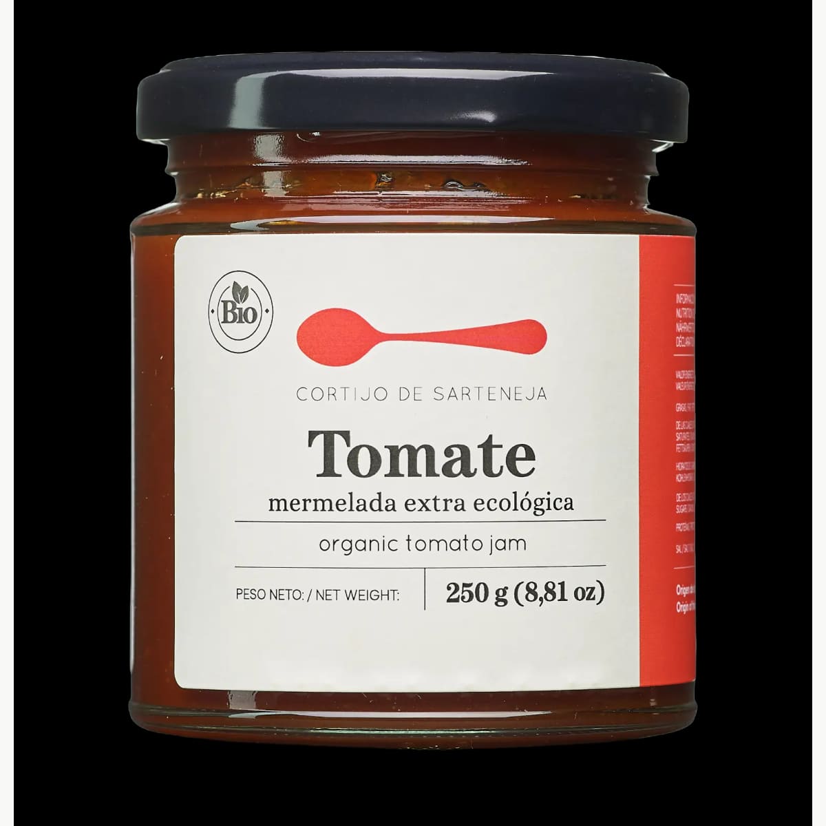 Envase de Mermelada Tomate ECO, Cortijo de Sarteneja