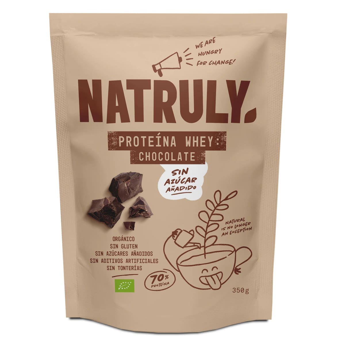 Envase de Proteína Whey Chocolate, Natruly