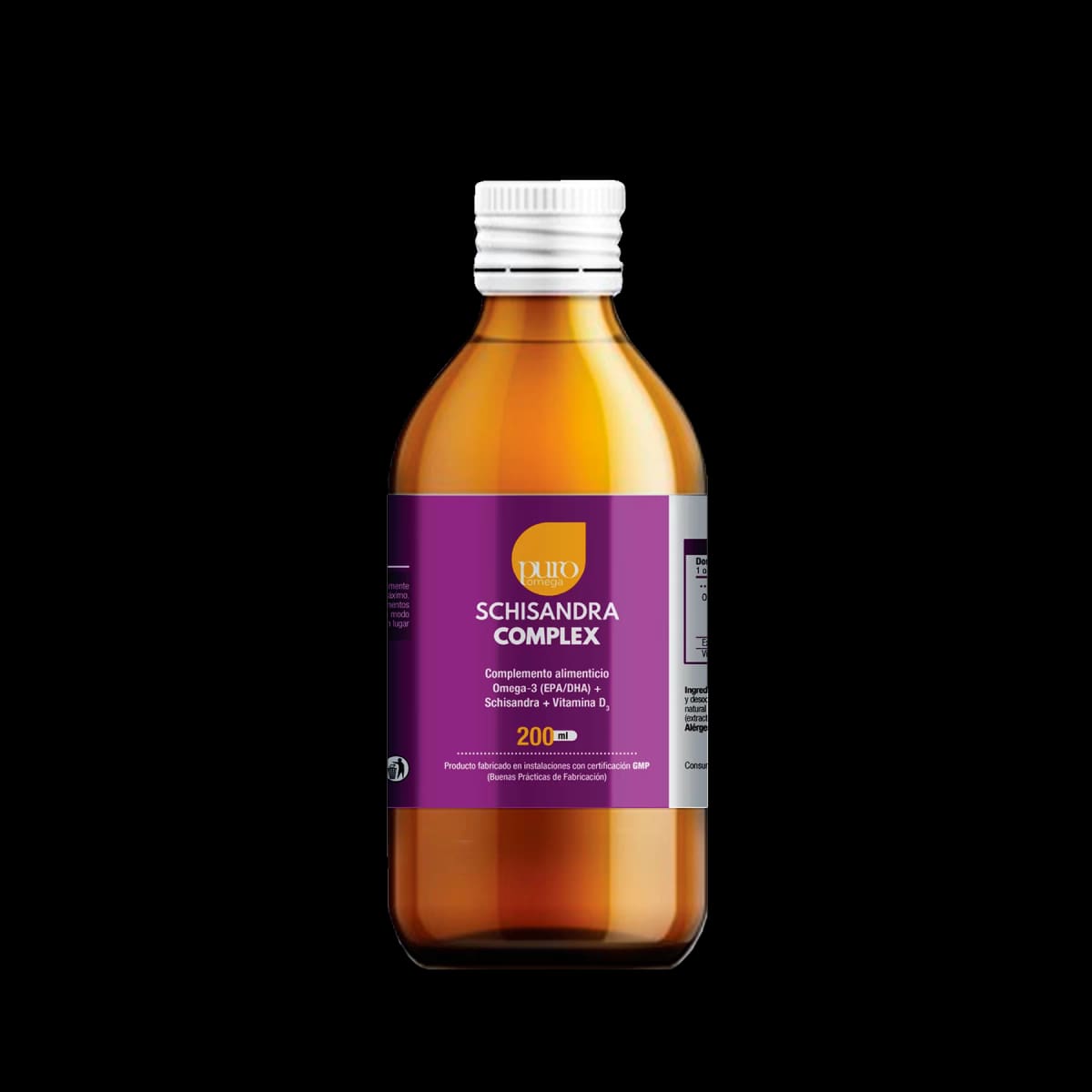 Envase de Puro Omega Schisandra Complex 200 ml, Puro Omega