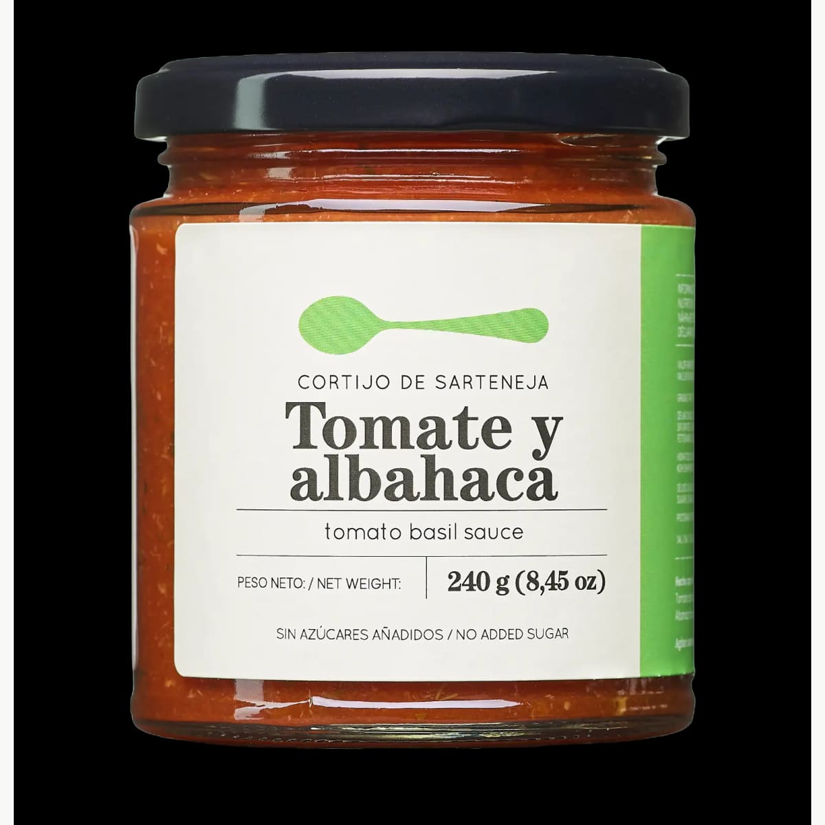 Envase de Tomate y Albahaca 240 g, Cortijo de Sarteneja